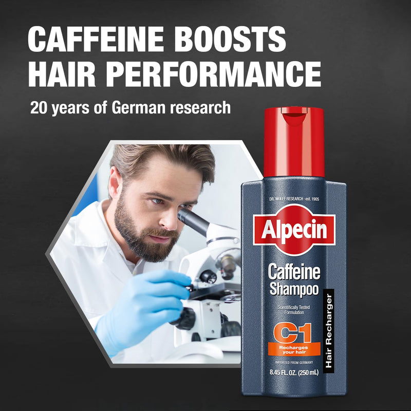 Alpecin C1 Caffeine Shampoo 8.45 fl oz + Alpecin After Shampoo Liquid 6.76 fl oz