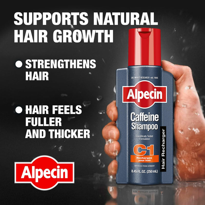Alpecin C1 Caffeine Shampoo 8.45 fl oz + Alpecin After Shampoo Liquid 6.76 fl oz