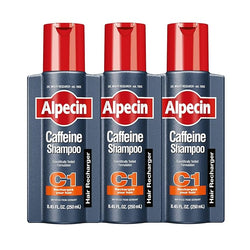 Alpecin C1 Caffeine Shampoo, 8.45 fl oz (Pack of 3), Caffeine Shampoo Cleanses the Scalp to Promote Natural Hair Growth, Leaves Hair Feeling Thicker and Stronger